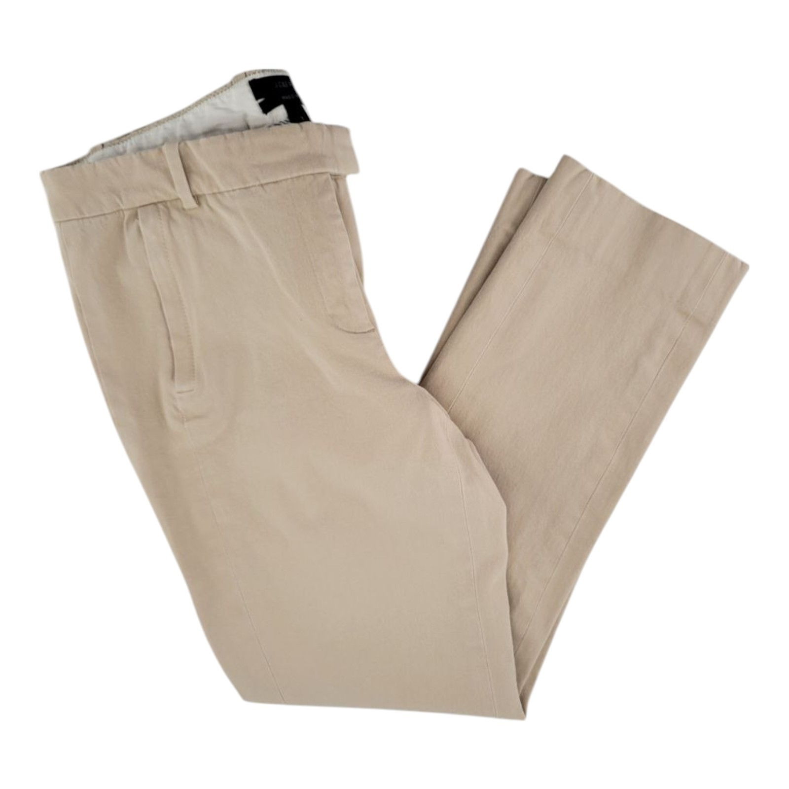 J Crew Maddie Beige Slim Fit Dress Pants Flat Front Womens Size 8