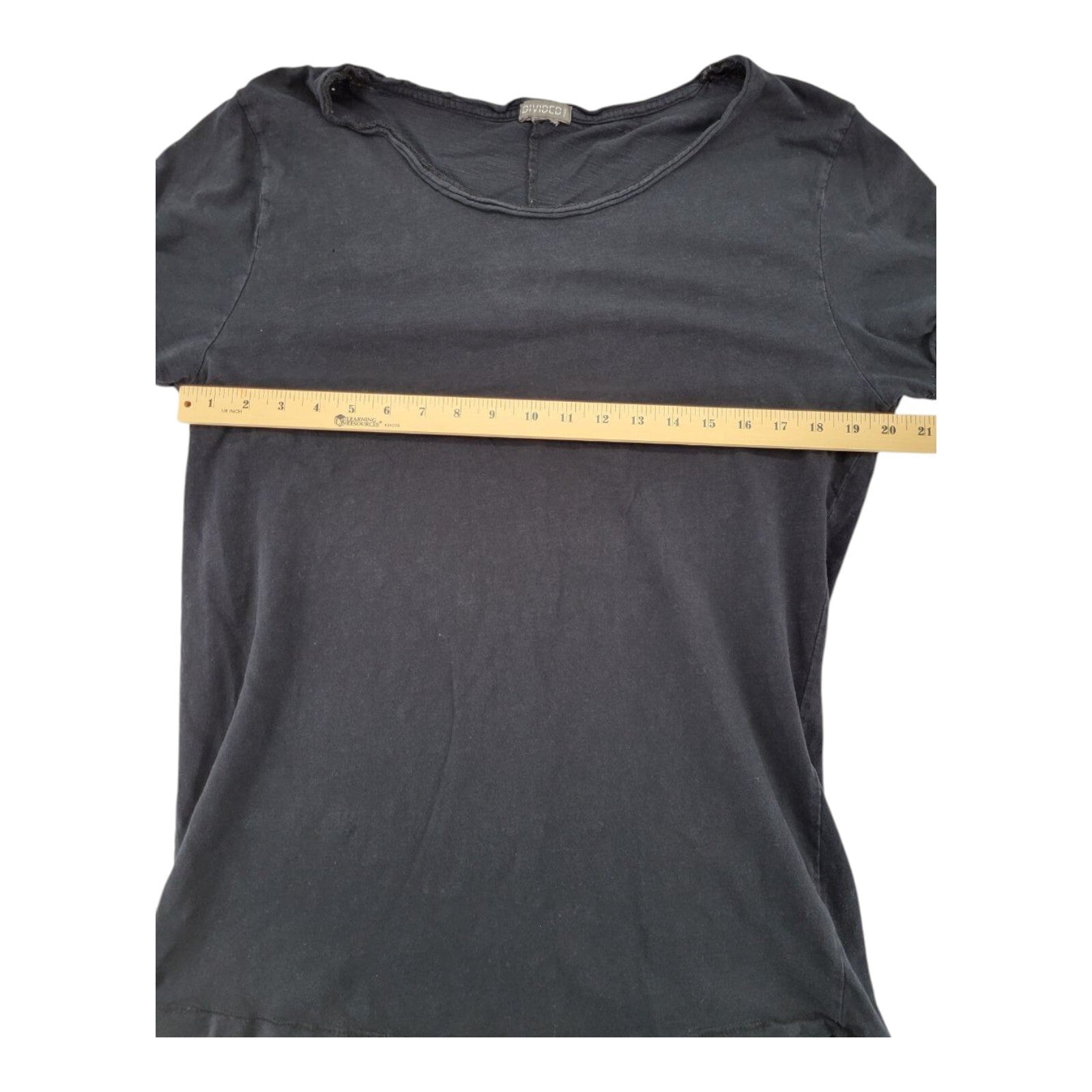 H&M Divided Black T-Shirt Womens Short Sleeve Basic Tee Size Small