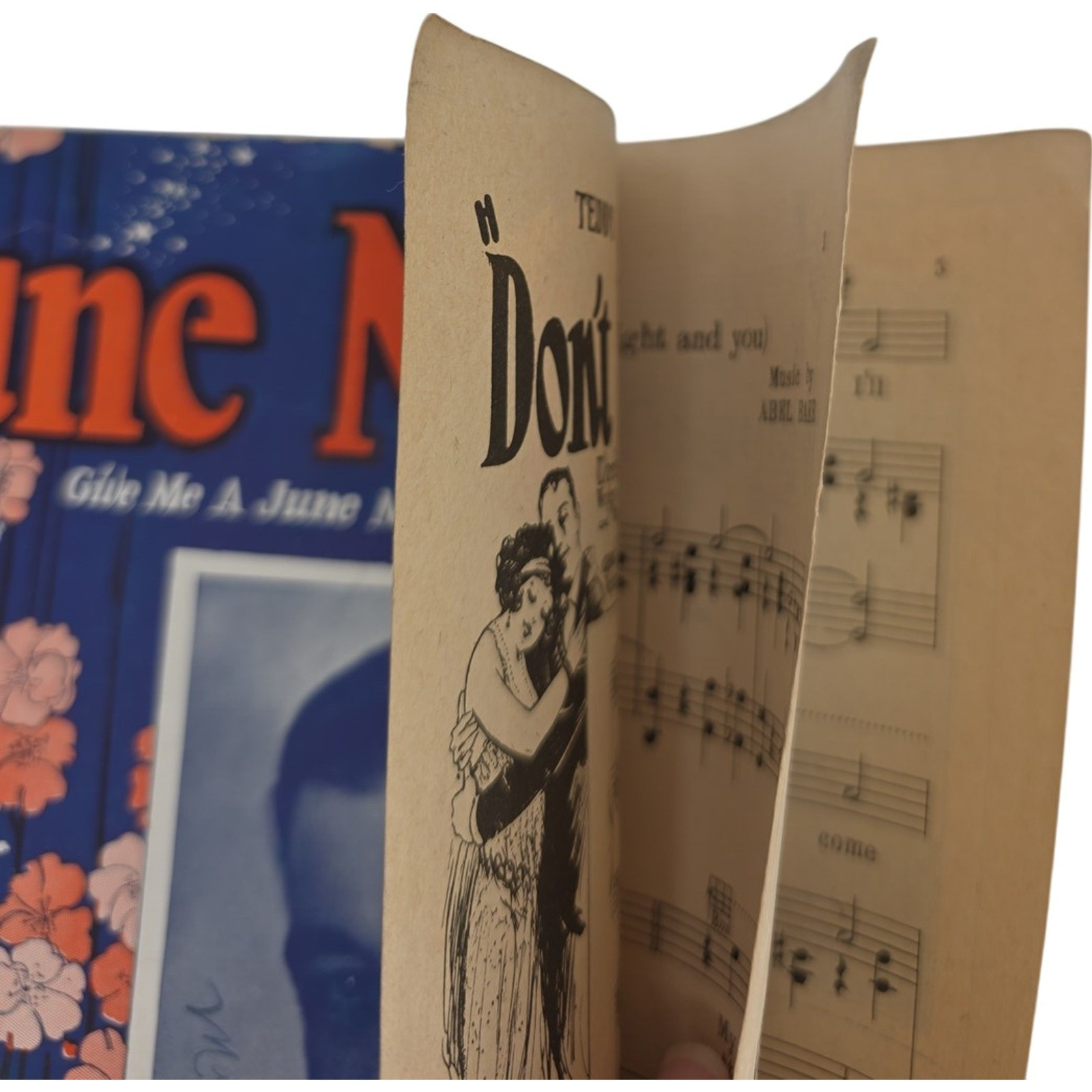 June Night Give Me a June Night, The Moonlight and You 1924 Vintage Sheet Music