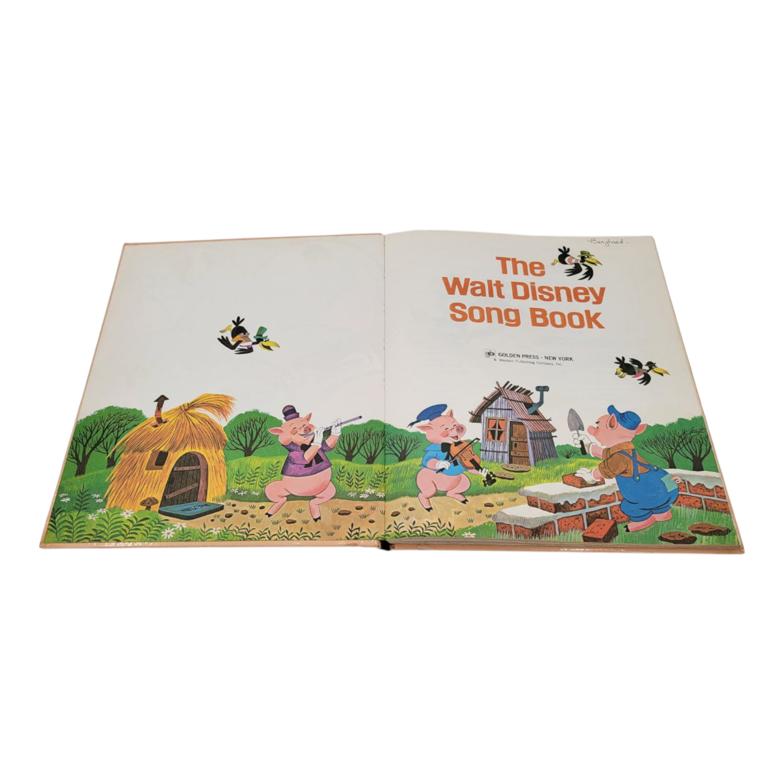 Vtg Golden Press The Walt Disney Song Book Deluxe Edition Hardcover 79-155676
