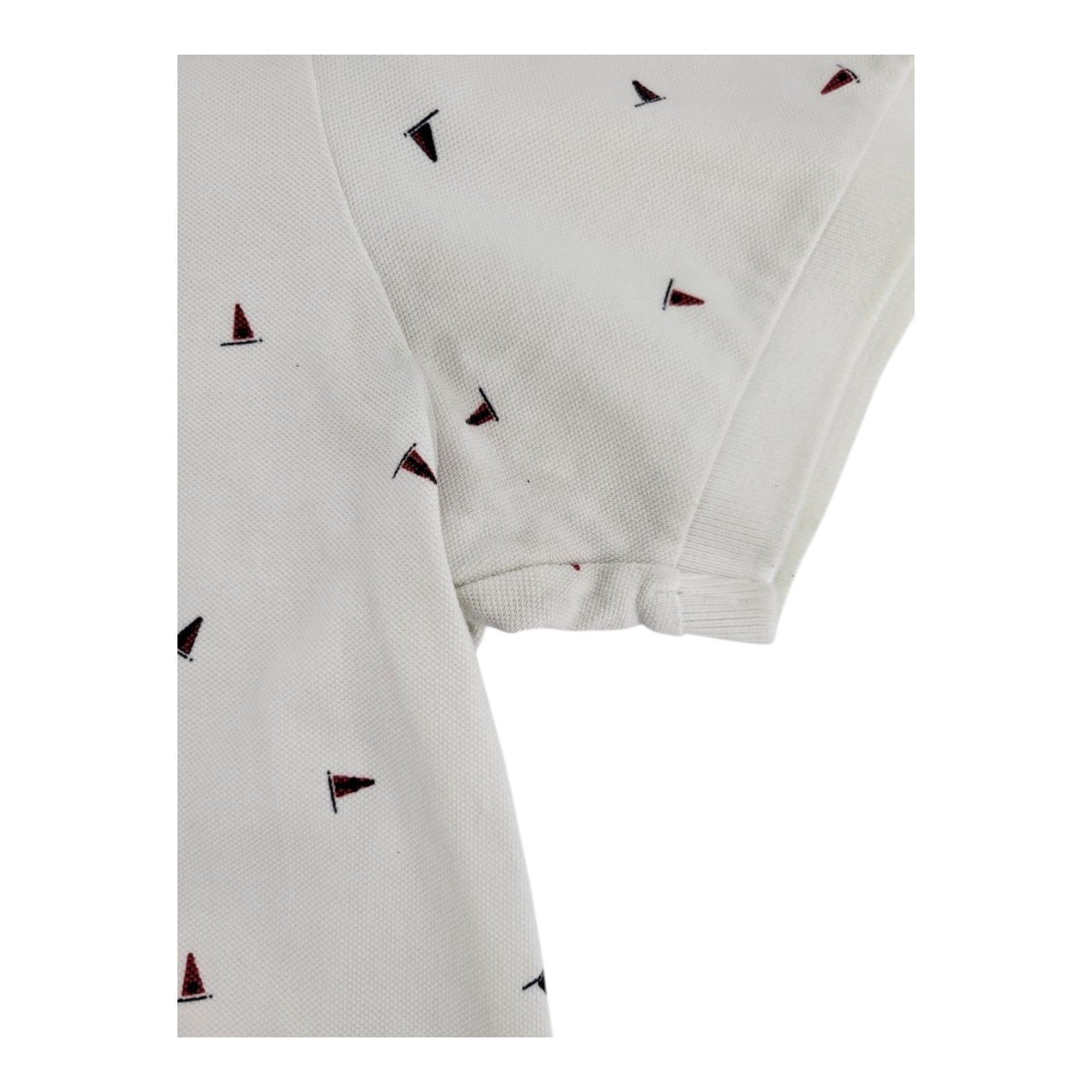 Aeropostale Mens White Nautical Printed Polo Shirt Short Sleeve Casual Size L