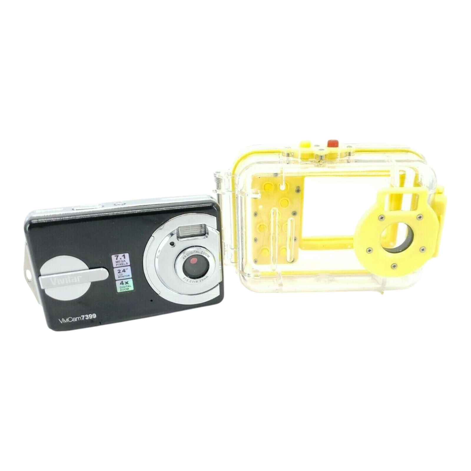 Vivitar 7399 DIG CAM 7MP 2.4" LCD SD Camera with Waterproof Case and Manual