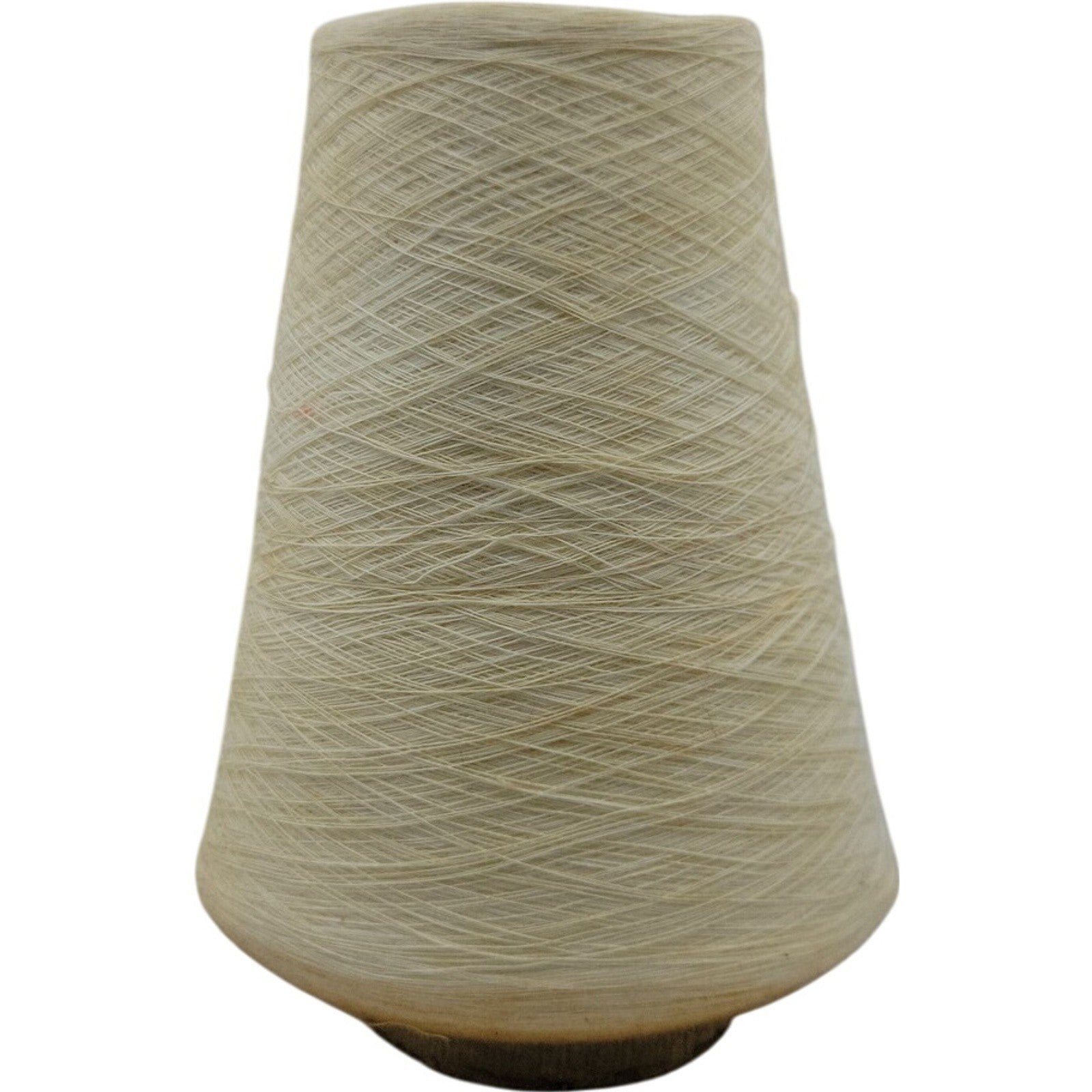 Vintage Piedmont Processing Cotton Combed Bleached White Yarn Cone 22/1