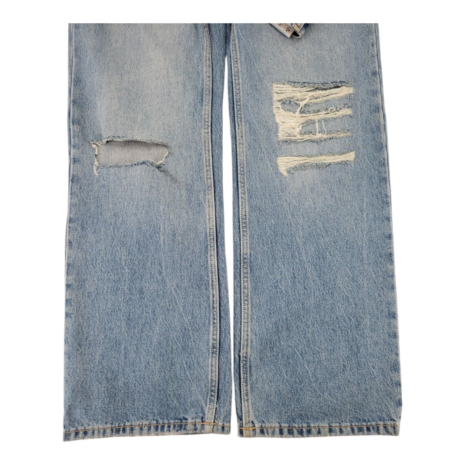 Arizona Jean Co Curvy Skater Jeans Highest Rise Distressed Wide Leg Size 5