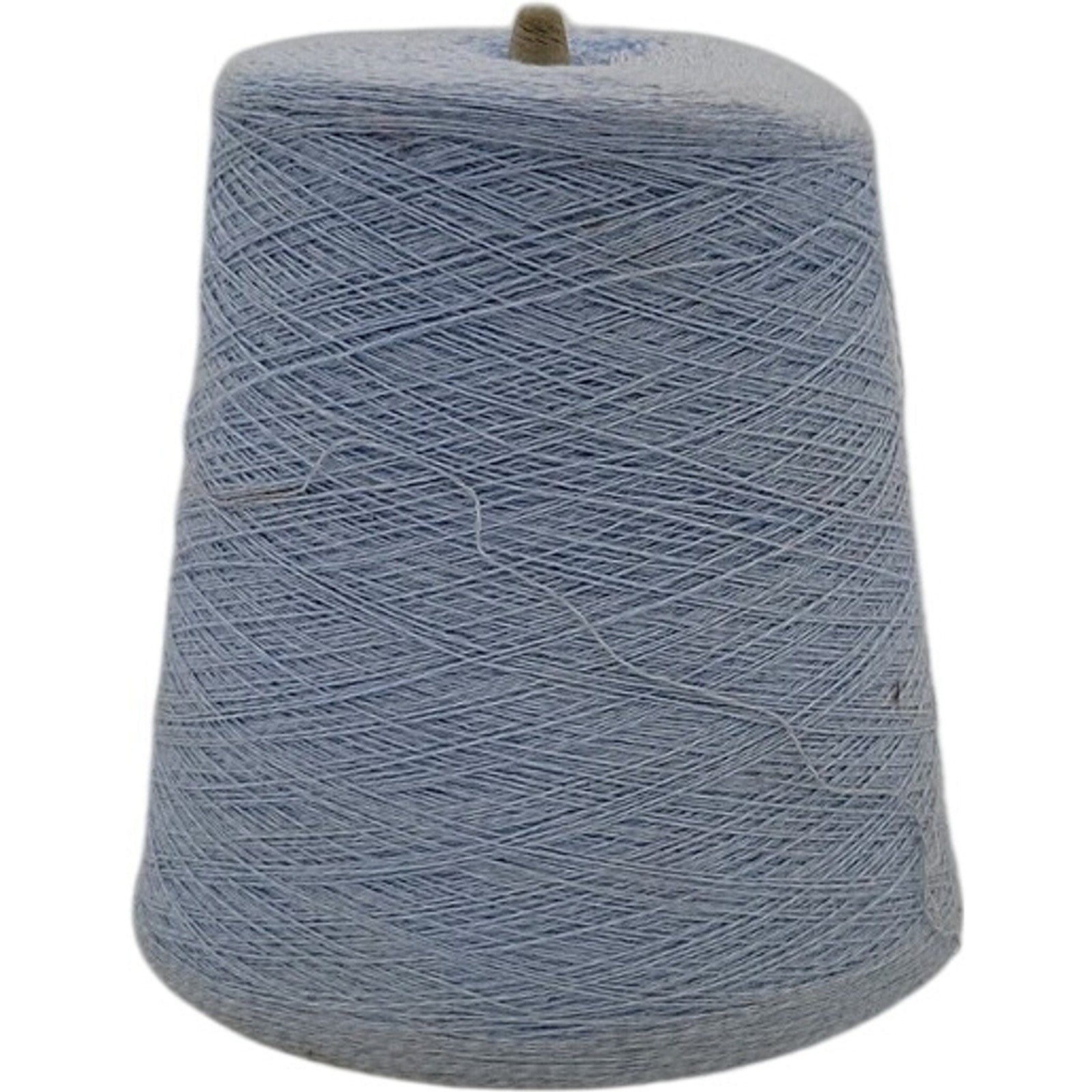 Vintage Shuford Mills Chambray Blue Cotton Acrylic Blend Yarn Cone 16/2 Lot 1057