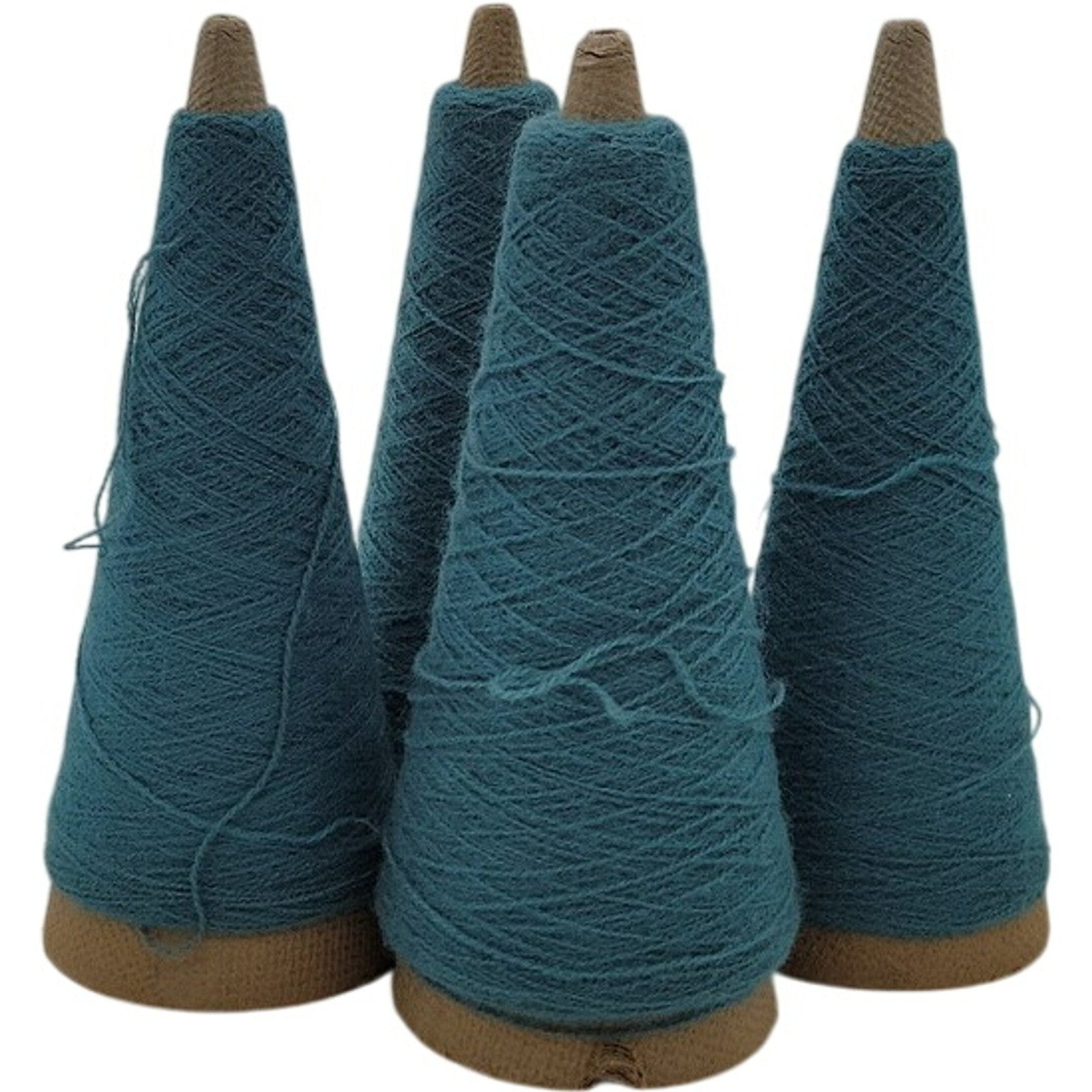 Vintage 1980s Phoenix Dye Works 2/24 Commonwealth Green 55521 Cone Yarn Lot of 4