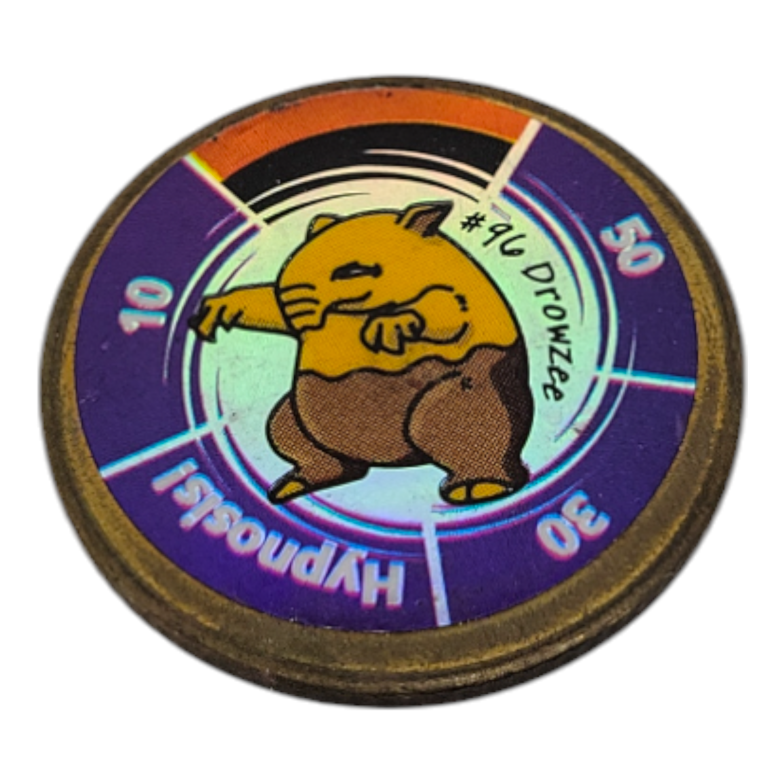 1999 Vintage Nintendo Hasbro Pokemon Battle Coin Gold Drowzee #96