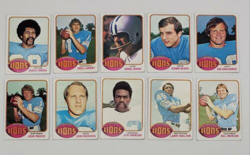 1976 Topps Chewing Gum Football Cards Detroit Lions