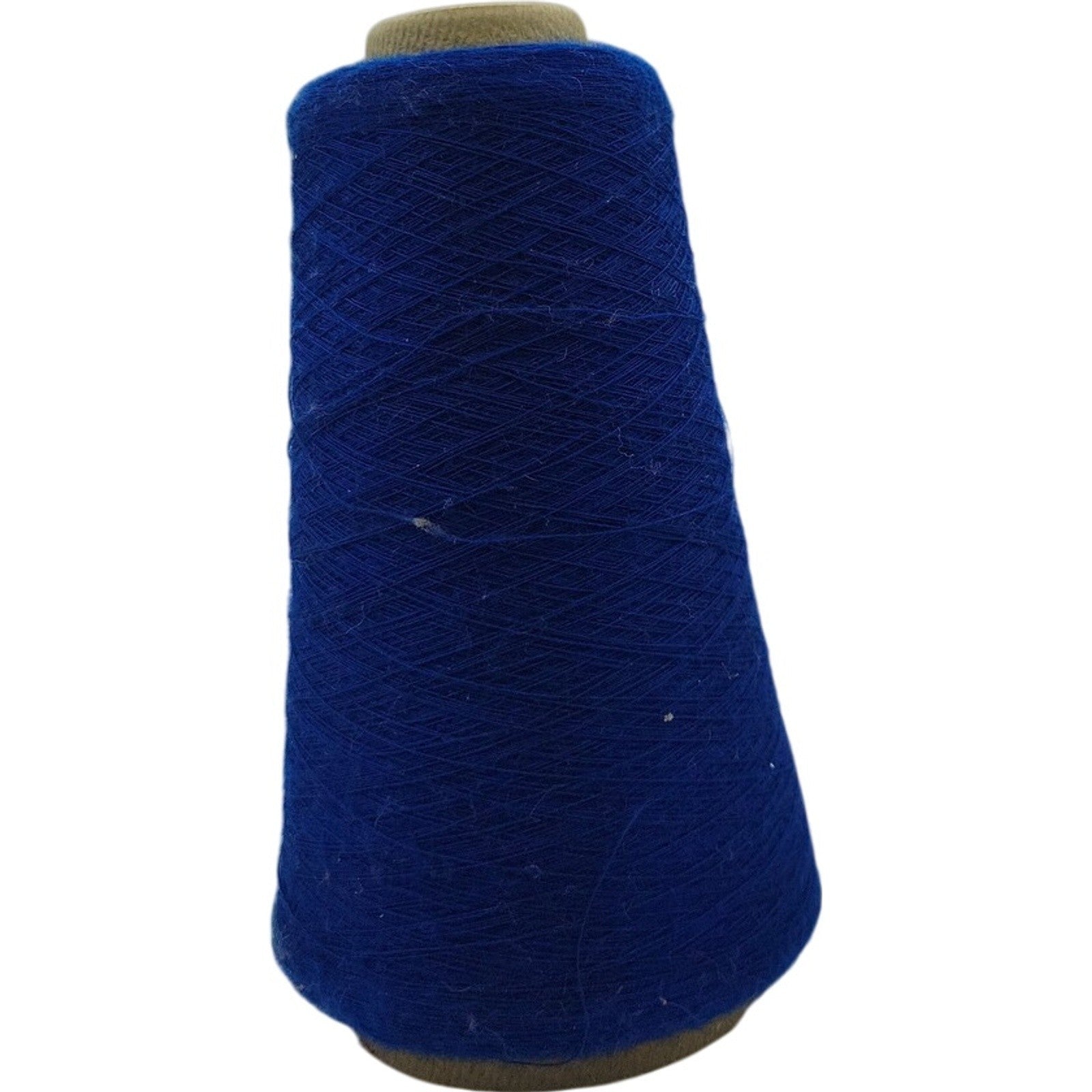 Vintage Royal Blue Weaving Knitting Crochet Fiber Arts Supply Cone Yarn