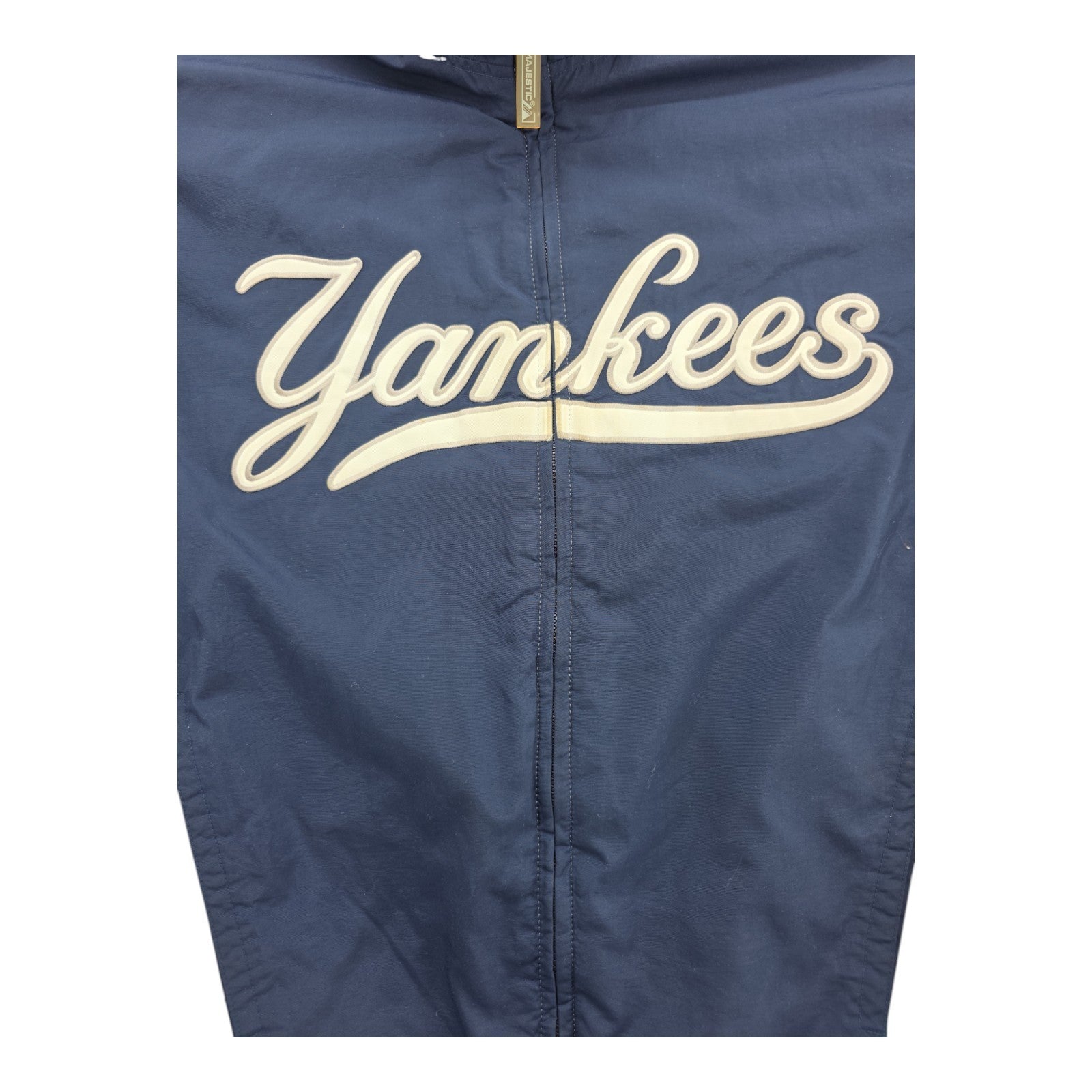 Majestic New York Yankees Full Zip Jacket Navy Gray MLB Men’s Size L