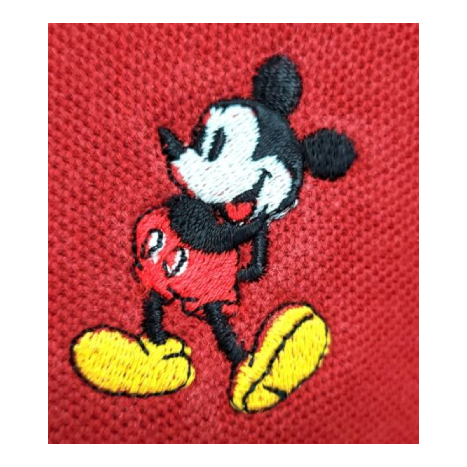 Walt Disney World Mens Golf Red SS Polo Shirt With Embroidered Mickey Mouse XL