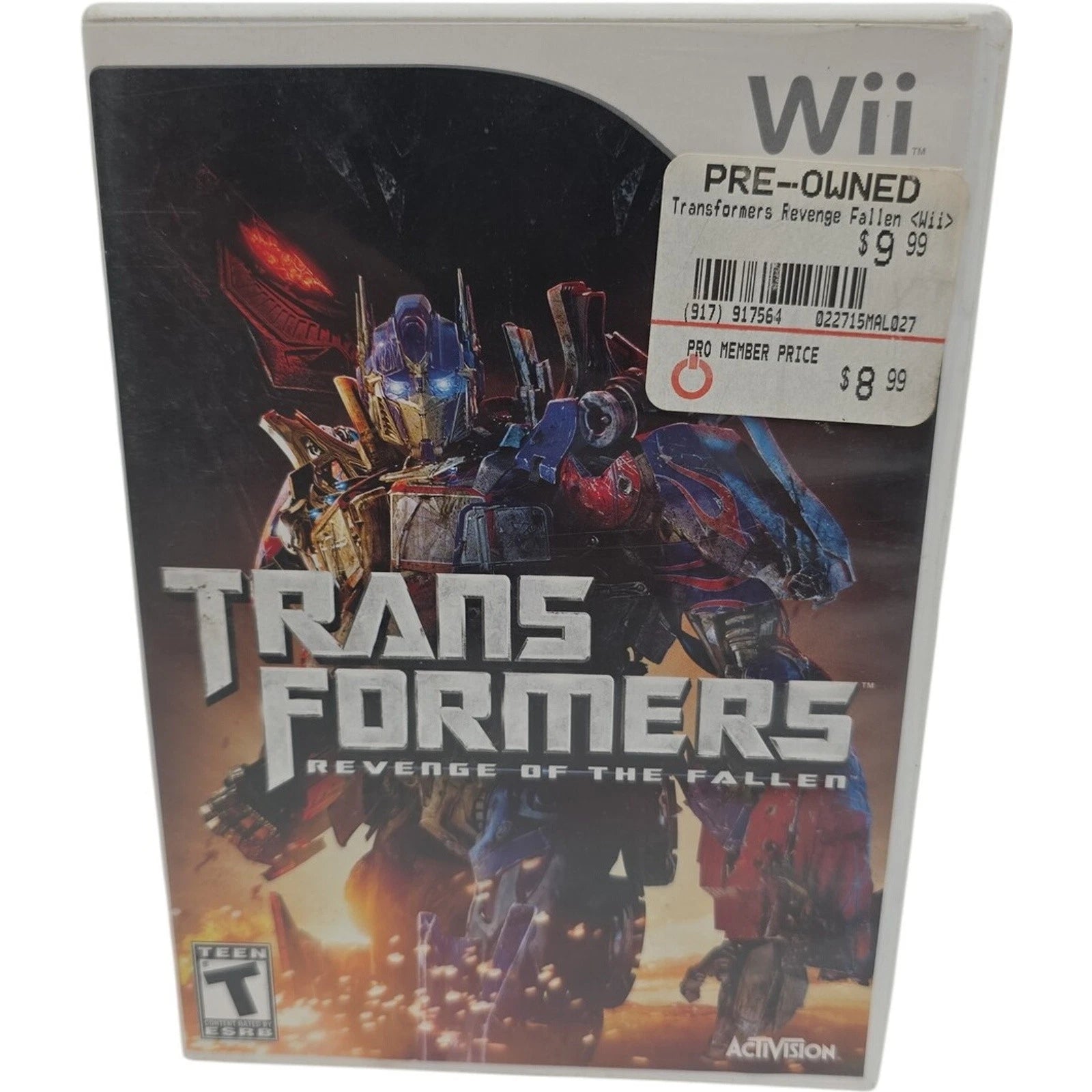 Transformers Revenge of the Fallen Nintendo Wii 2009 Complete with Manual