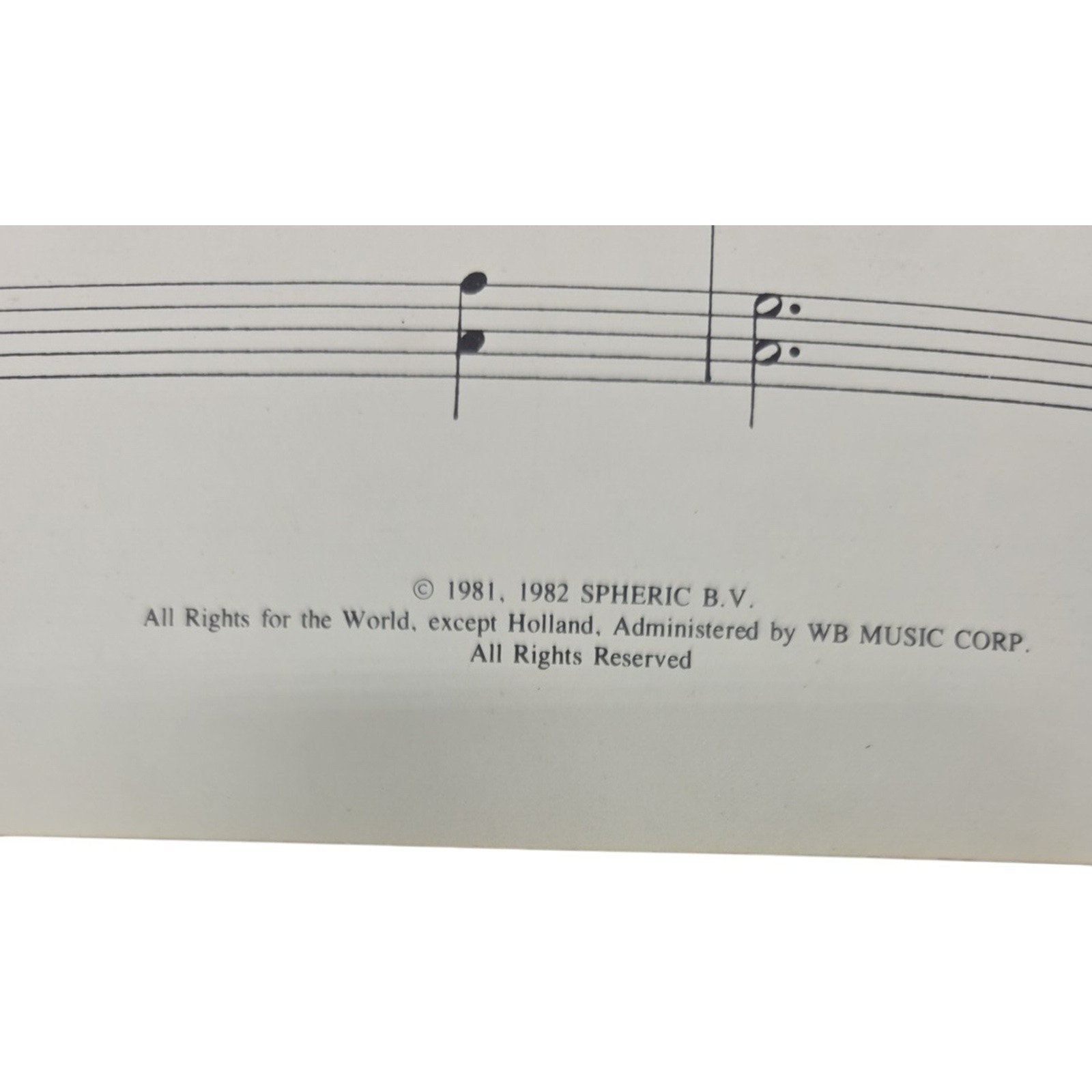 Vintage Sheet Music Chariots Of Fire by Vangelis Dan Coates Warner Bros