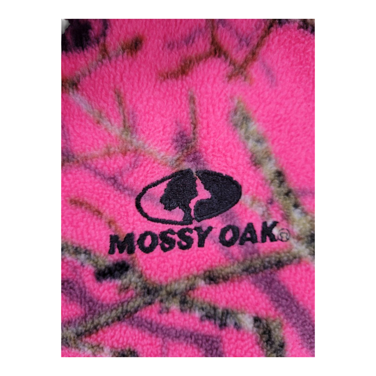 Mossy Oak Girls Pink Camo Fleece Jacket Full Zip Womens S 4-6