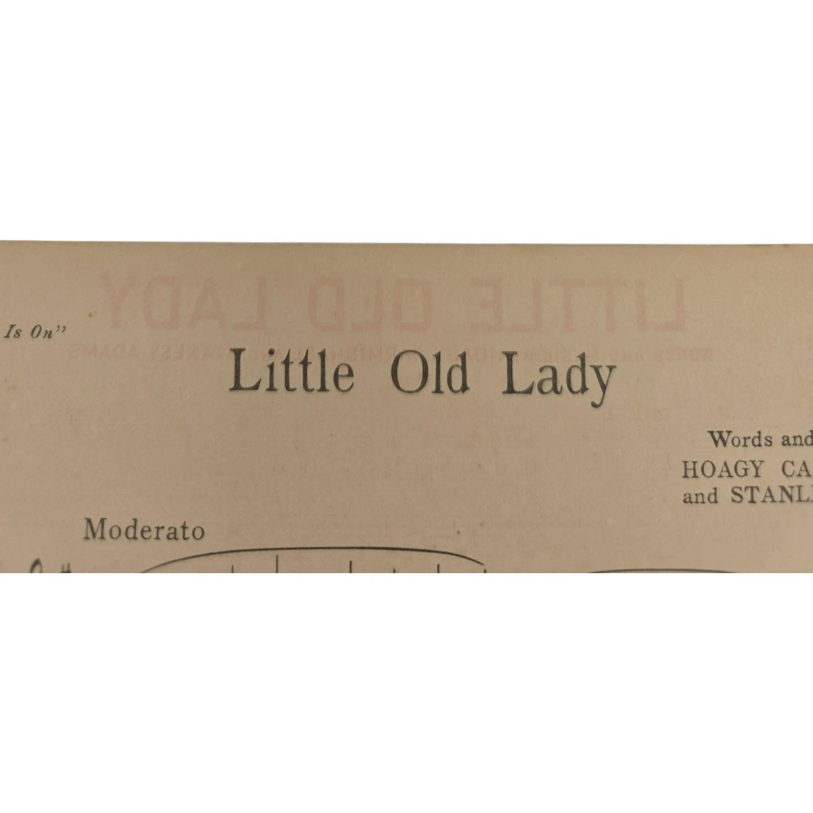 Vintage 1936 Sheet Music Little Old Lady From The Show is On by Ted Fetter