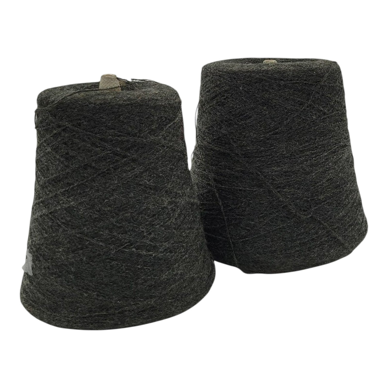Vintage 1980s Templon Black Heather S-50846 Cone Yarn 2/24 Lot of 2