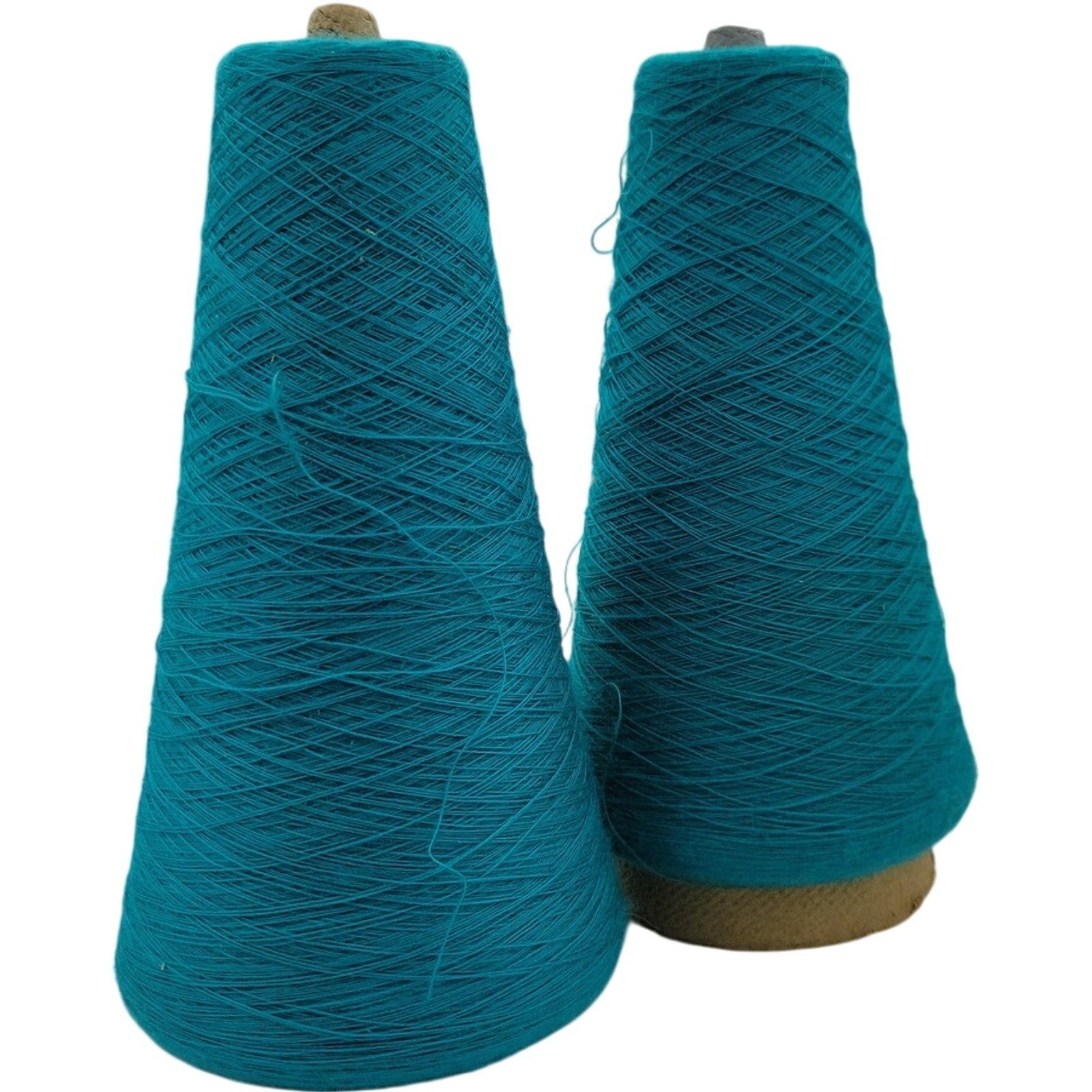 Vintage Pisgah Yarn 1/28 Jade Green Weaving Cone 0409 Lot of 2