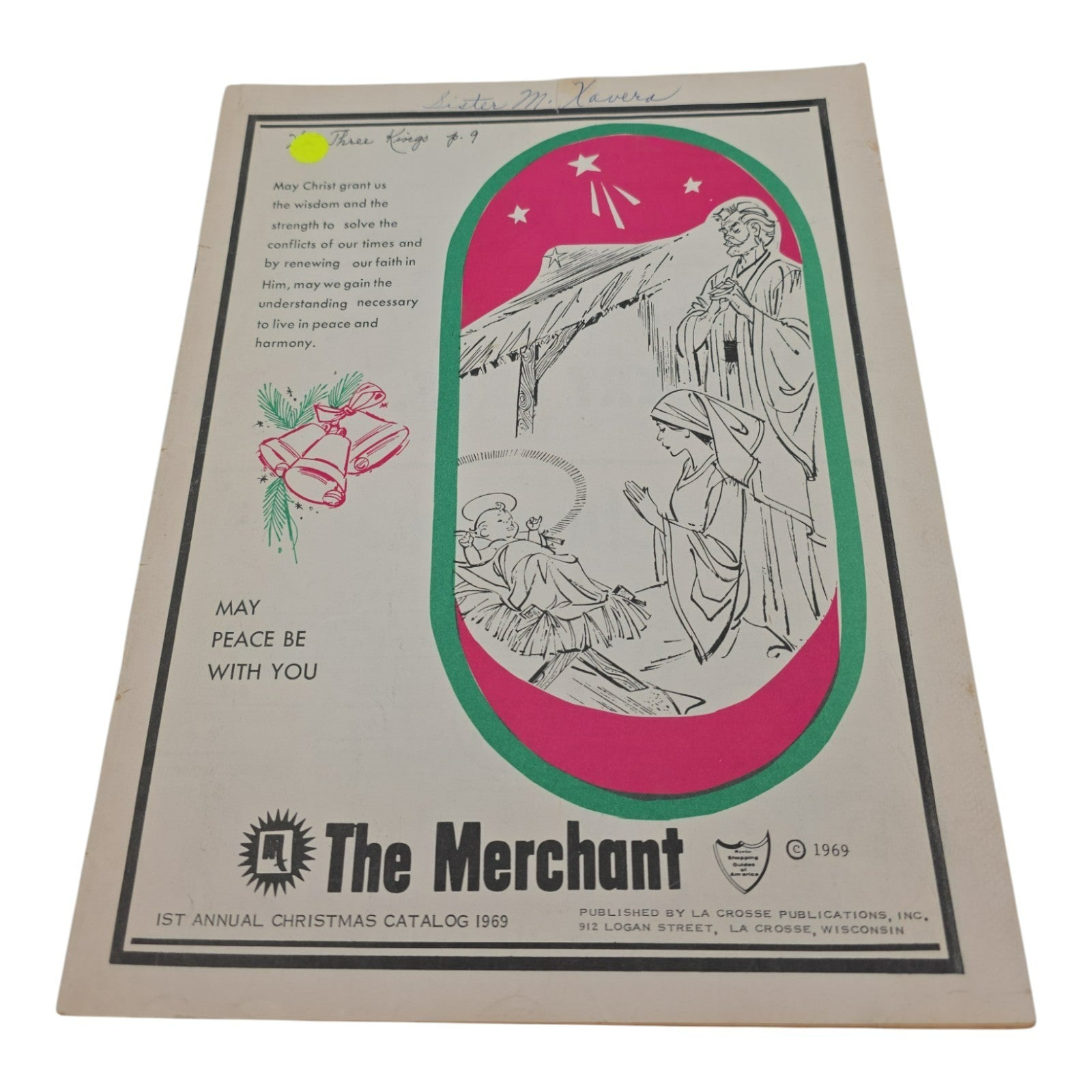 The Merchant May Peace be with You Christmas Catalog Sheet Music 1969