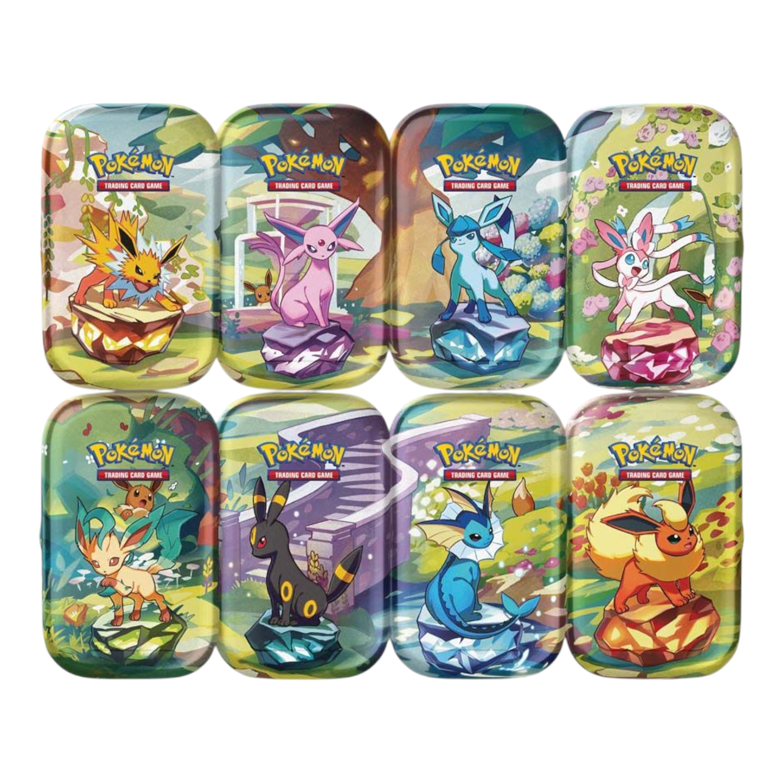 Pokémon TCG Scarlet & Violet Prismatic Evolutions Mini Tin Display