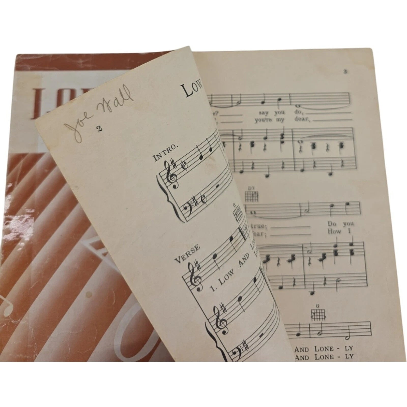Vintage 1942 Sheet Music Low And Lonely by Floyd Jenkins Featured Roy Acuff