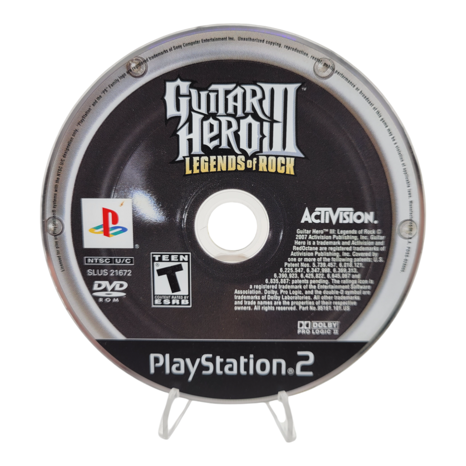 Activision Guitar Hero III Legends of Rock PlayStation 2 PS2 2007 Game