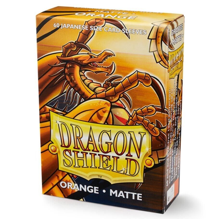 Dragon Shield: 60ct Japanese Sized Matte Orange Sleeves