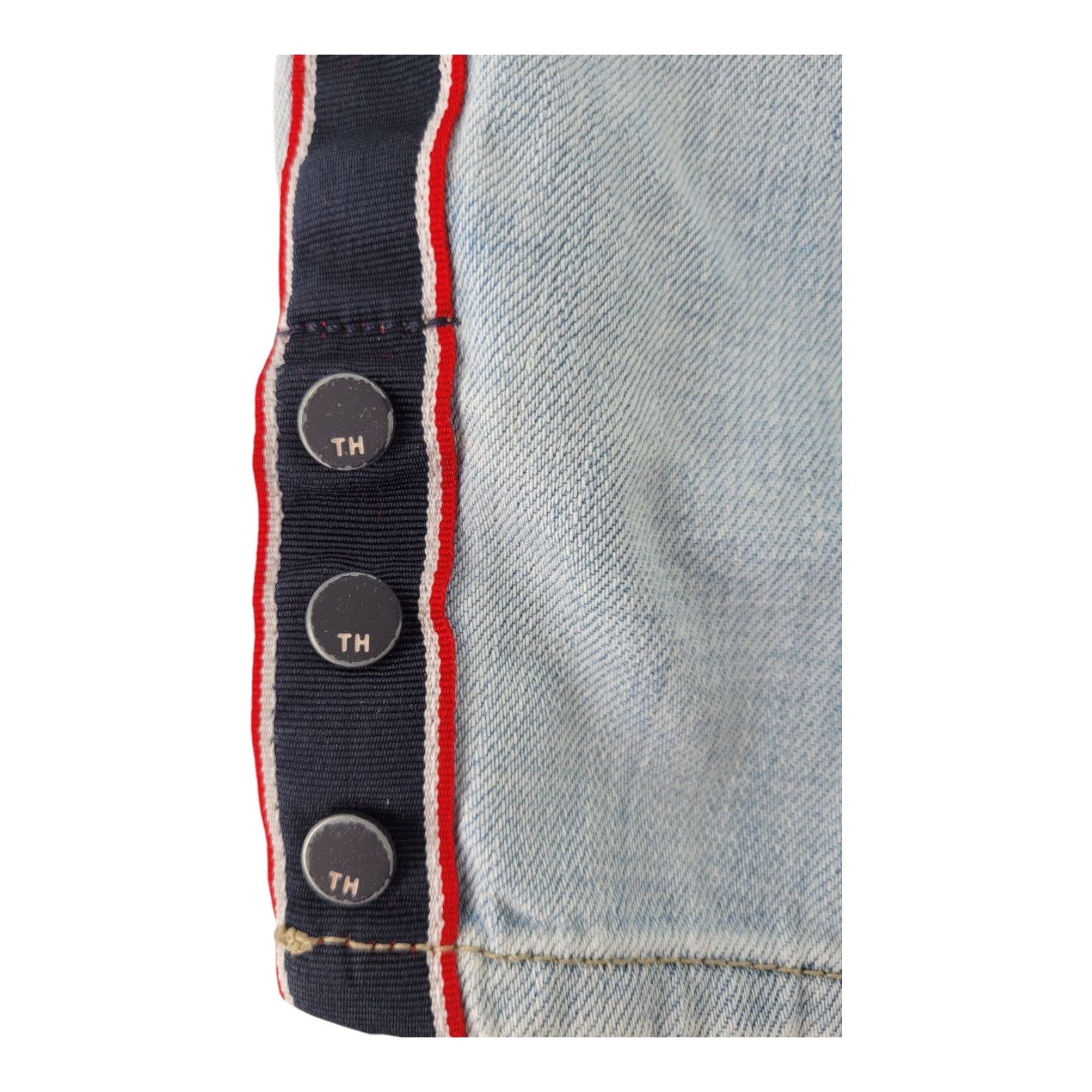 Tommy Hilfiger Tribeca Skinny Jeans Light Wash Side Stripe Womens Size 8