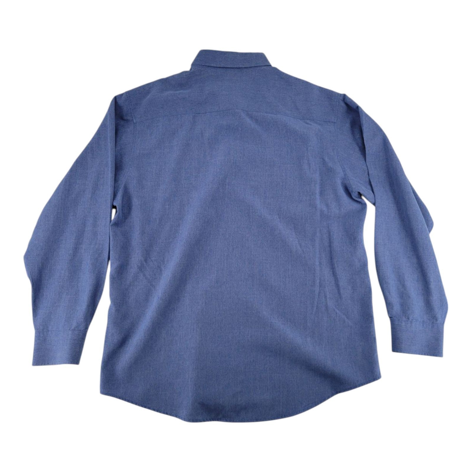 Bugatchi Uomo Men's XL Blue Button-Up Shirt Long Sleeve Cotton Blend