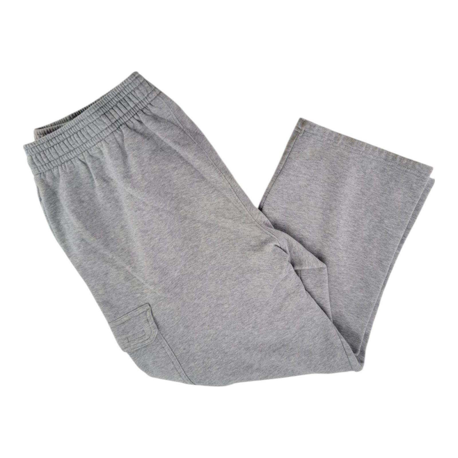 AND1 Men's Gray Fleece Cargo Sweatpants Size XL Drawstring Waist Comfy Fit