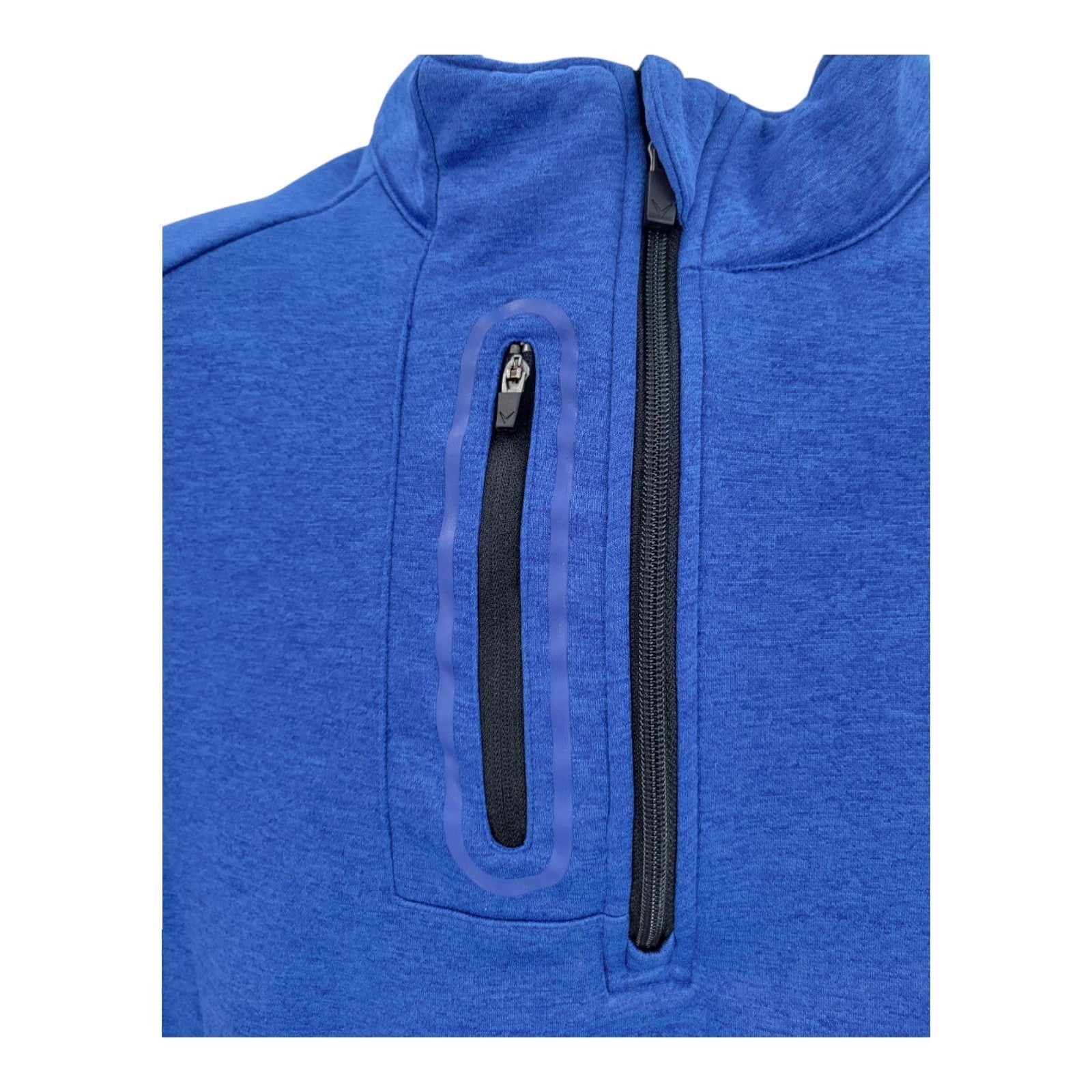Callaway Opti-Dri Series Mens Quarter Zip Blue Pullover Jacket Polyester Size XL