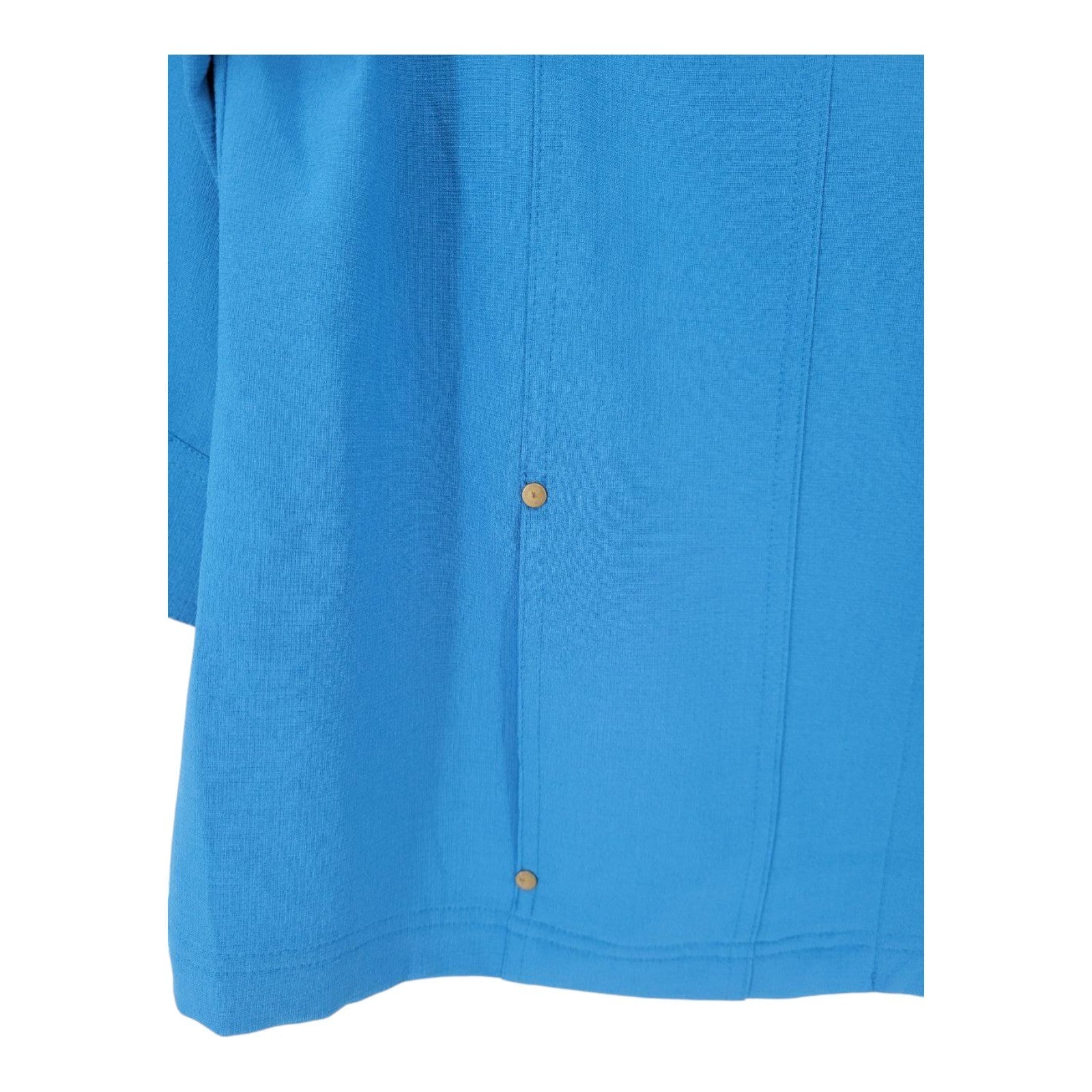 Allison Daley Petite Button Up Blouse Light Steel Blue 3/4 Sleeve Shirt 12P