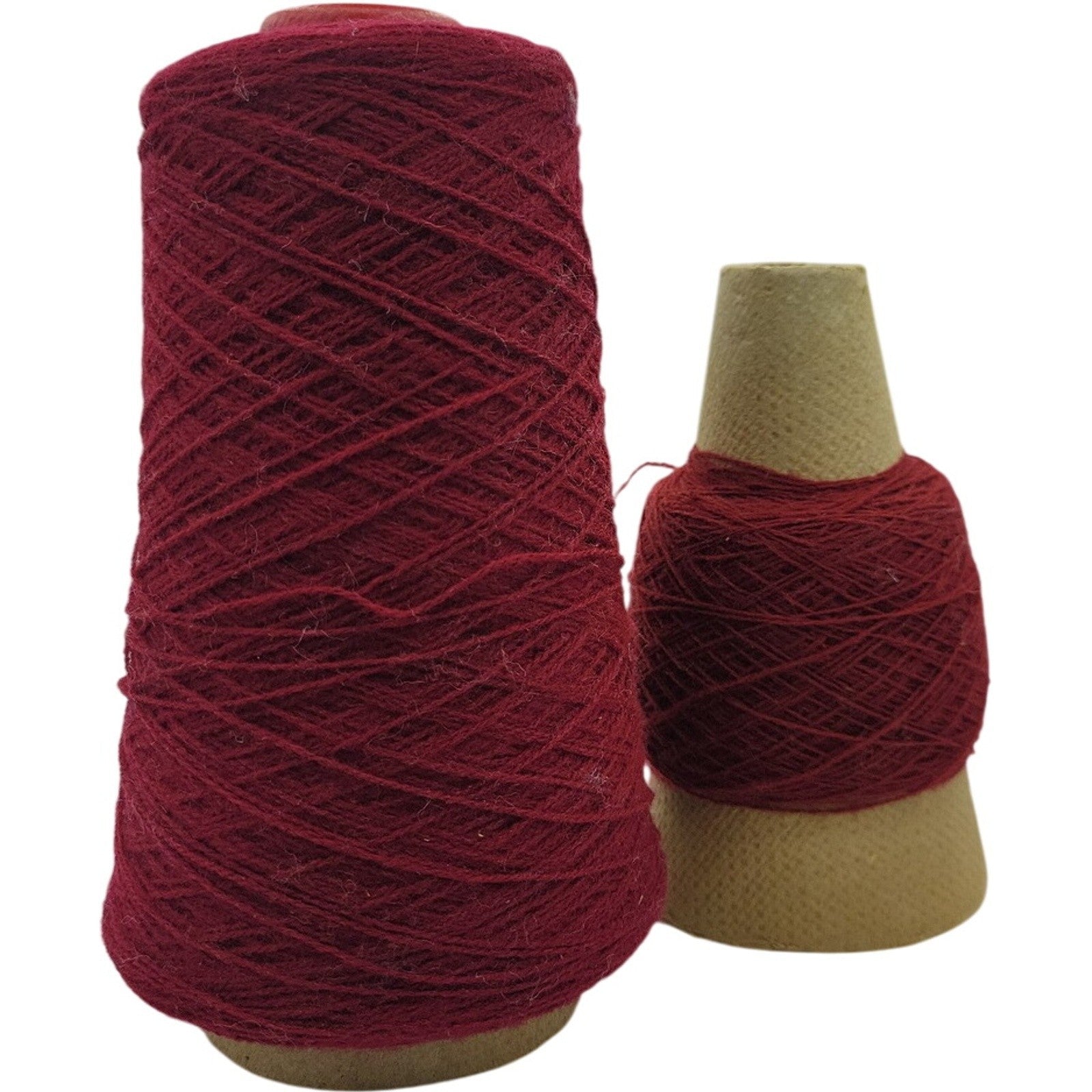 Vintage Spinnerin 2/24 Burgundy Acrylic weaving Cone Yarn 24580 Lot of 2