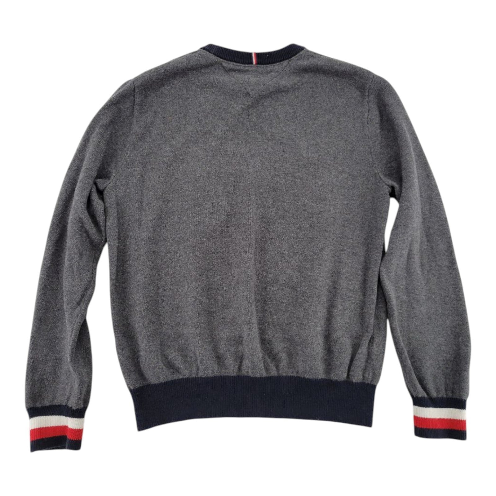Tommy Hilfiger Lawson Logo Sweater Gray Crewneck Pullover Size Small