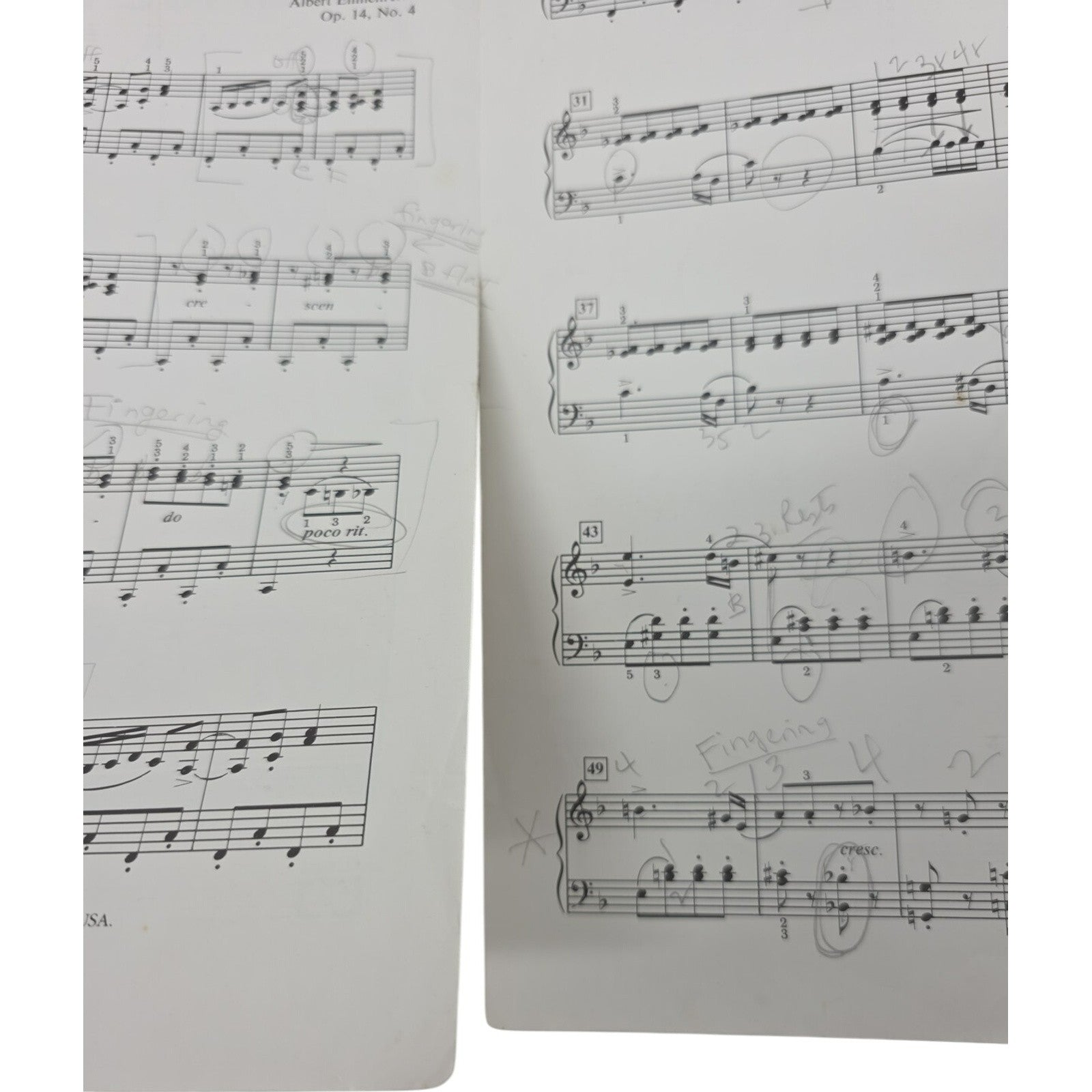 Vintage 1914 Sheet Music Ellmenreich Spinning Song by Willard A. Palmer