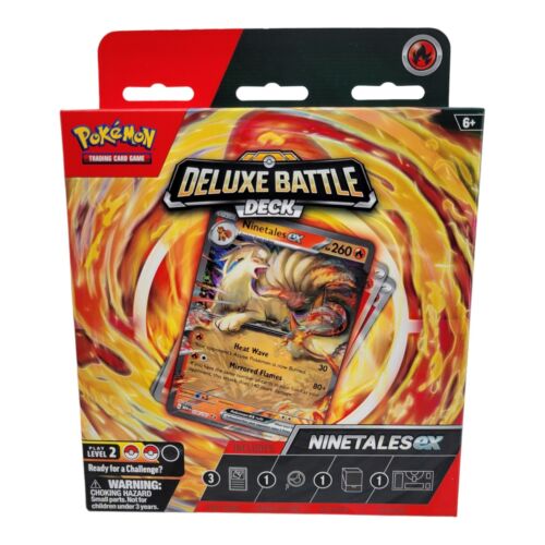 Pokemon TCG Ninetales ex Deluxe Battle Deck 60 Cards Playmat Deck Box Coin Foil