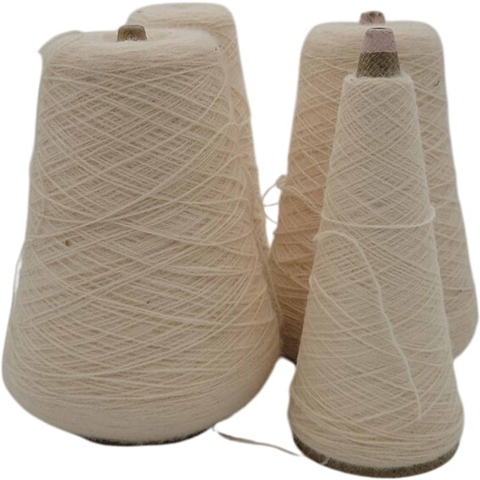 Vintage Templon 2/24 Cream Heather Cone Yarn Weaving Knitting S-78821 Lot of 4