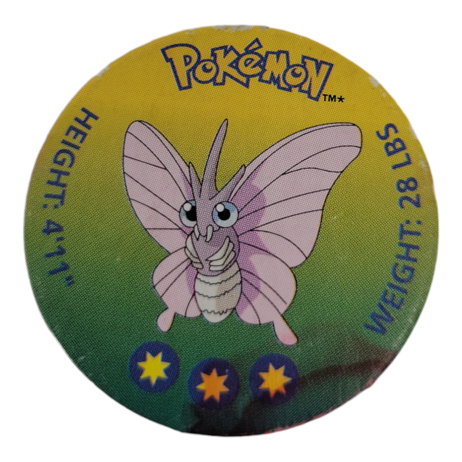 1998 Pokémon Venomoth #49 Collector's POG Disk Vintage Nintendo Item
