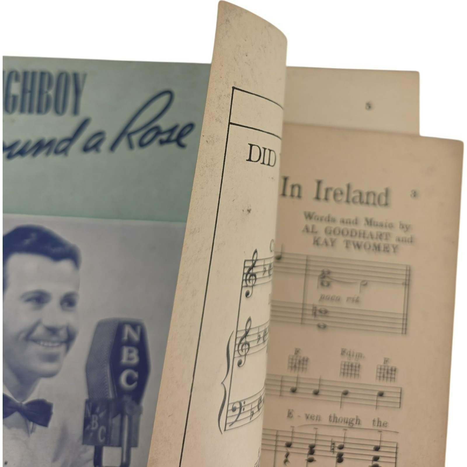 Vintage Sheet Music 1942 Johnny Doughboy Found A Rose In Ireland by Dennis Day