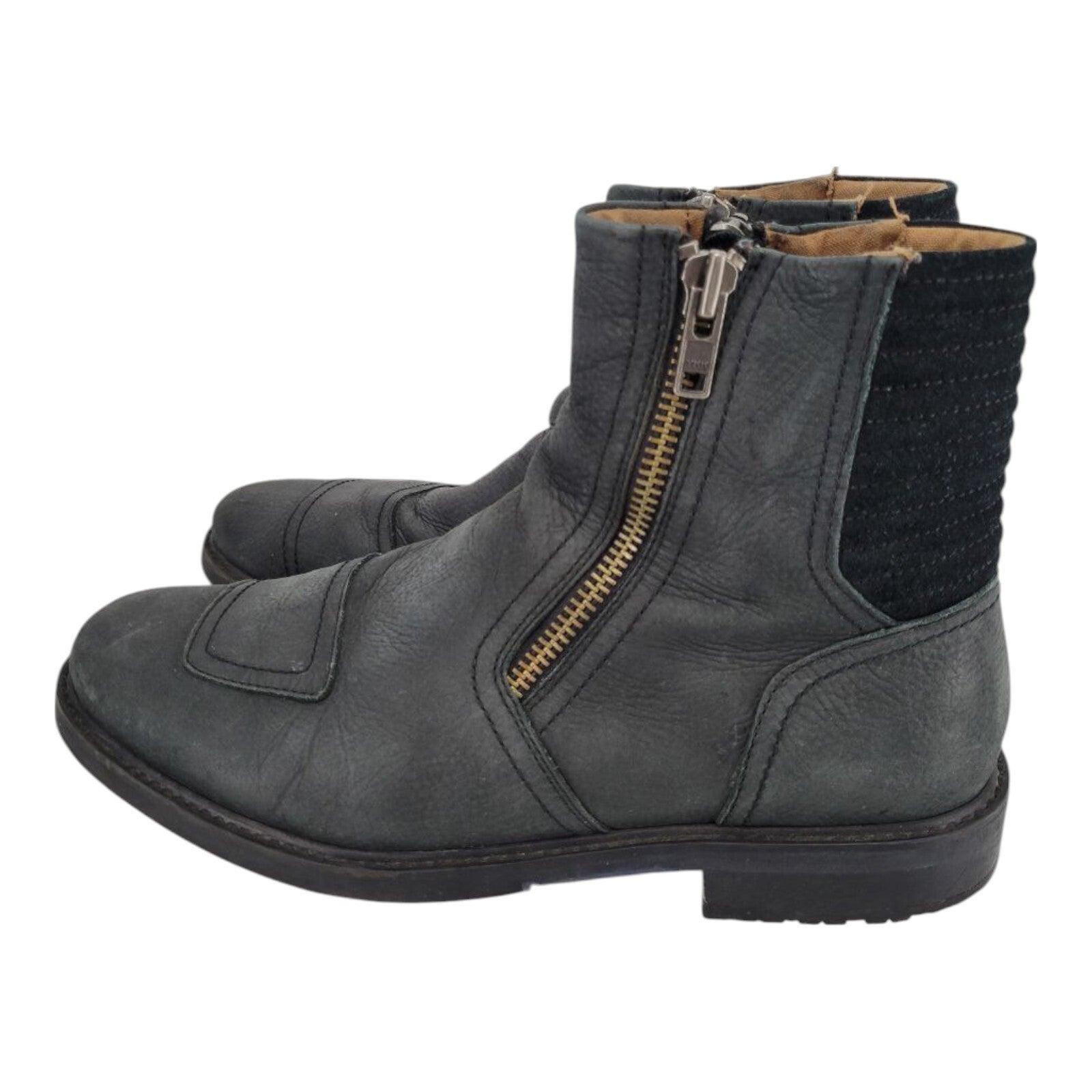 Aldo Cadoelia 97 Black Leather Ankle Boots Zipper Closure Mens Size 11