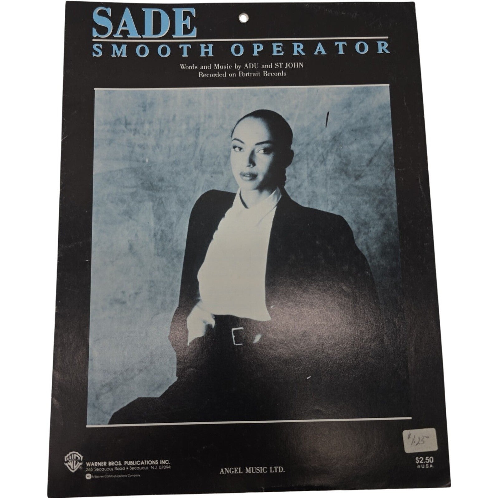 Vintage Sade Smooth Operator Sheet Music 1984 Words & Music by Adu and St. John