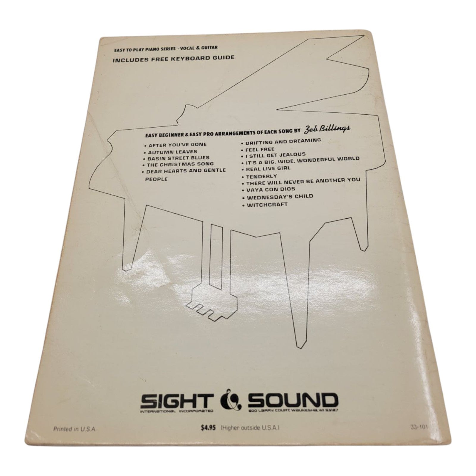 Autumn Leaves #1 Easy to Play Piano Series Vocal Guitar Sheet Music Book 1978