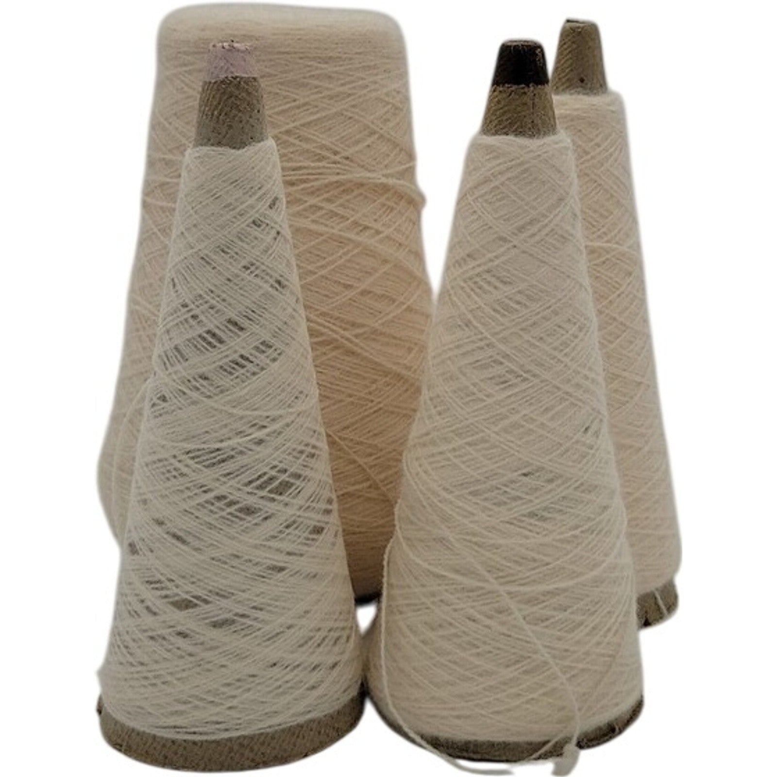 Vintage Templon Cream Heather 2/24 O/N Weaving Cone Yarn S-76294 Lot of 4