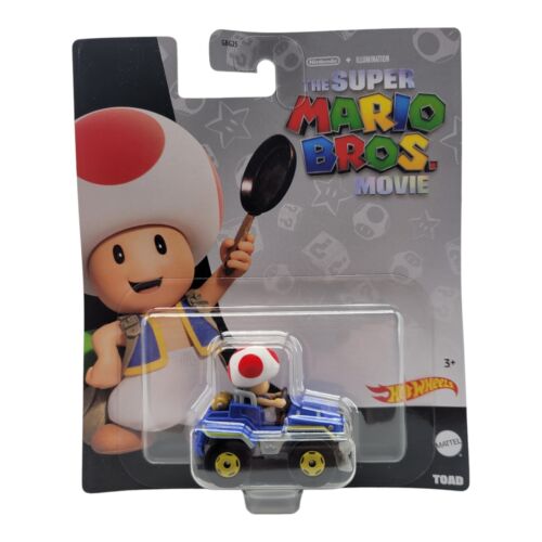 Nintendo The Super Mario Bros. Movie Hot Wheels Toad DieCast Car Mattel Toy 1:64