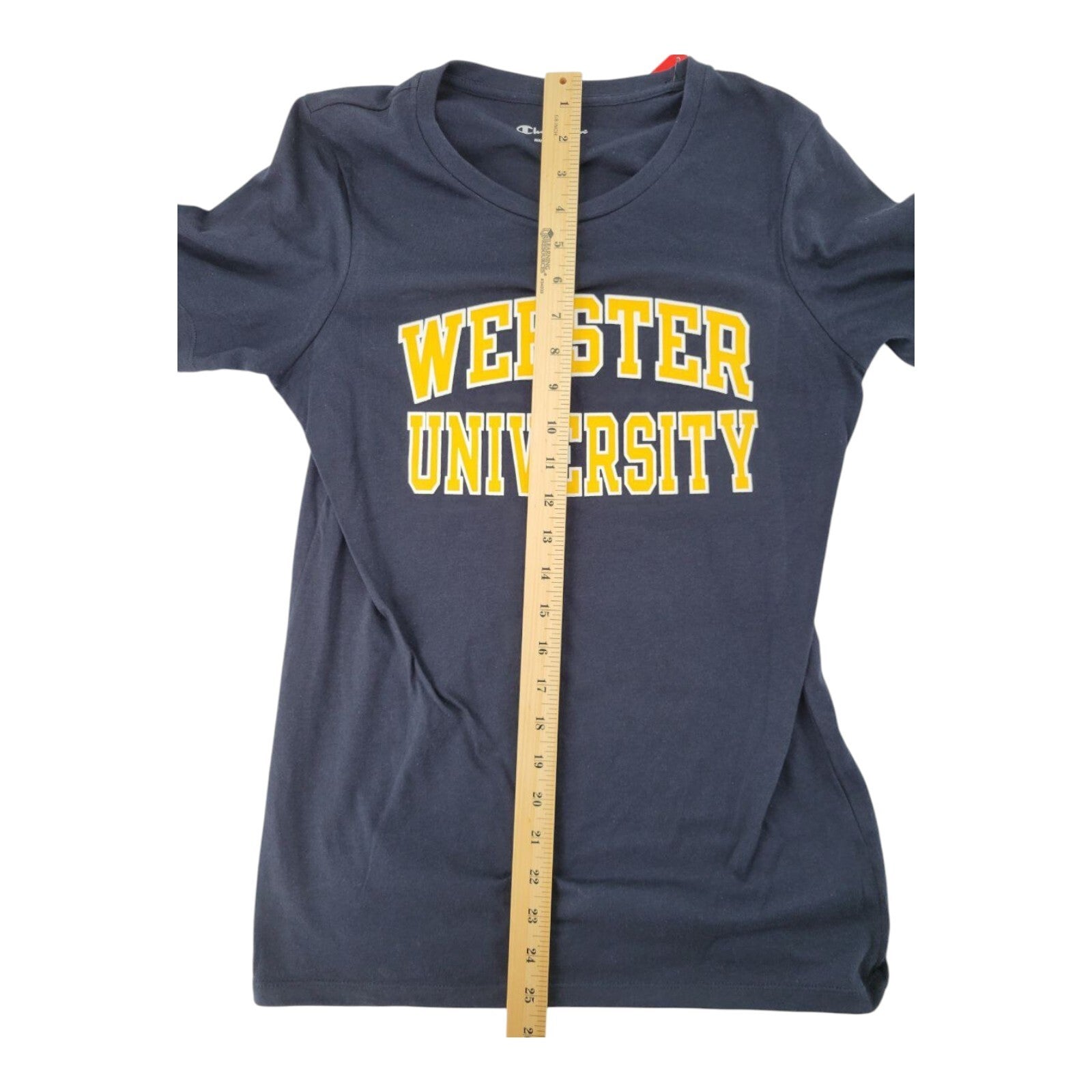 Champion Webster University Navy Blue Collegiate Tee Womens Size Small