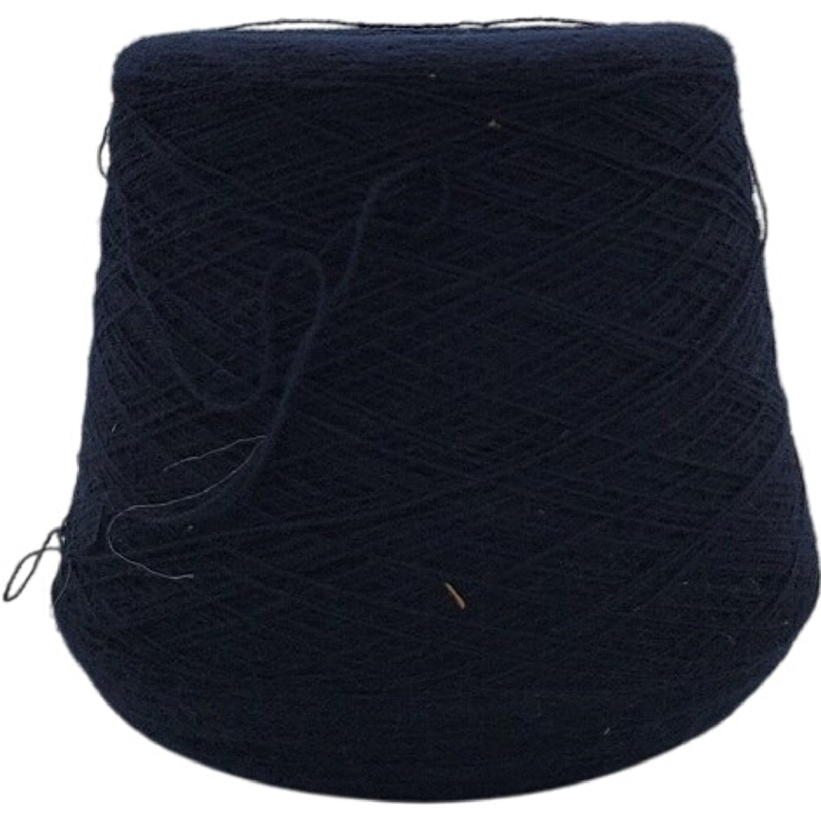 Vintage Templon 2/24 Navy Blue Wool Blend Yarn Cone 70/30 O/W Lot S-08965