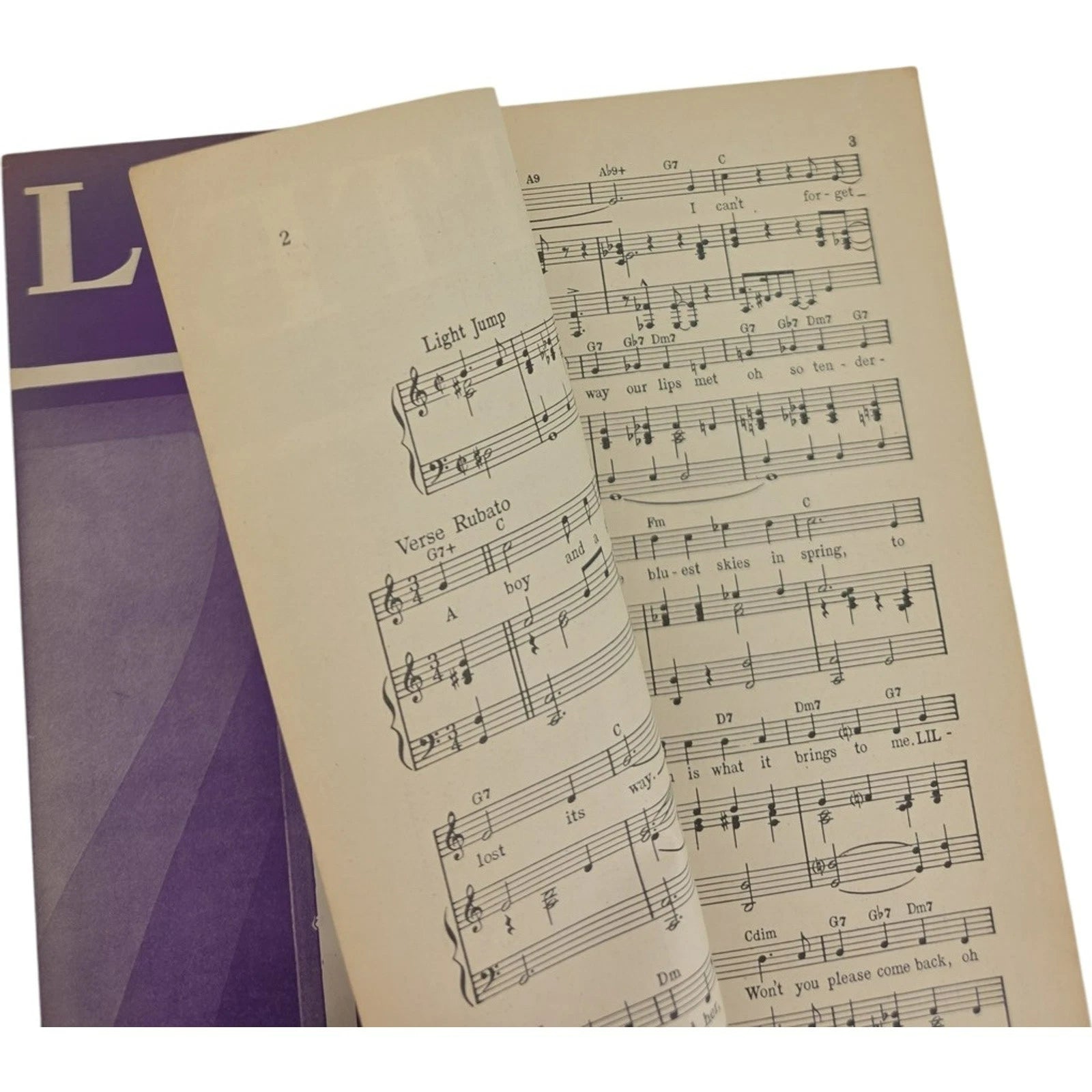 Vintage 1948 Sheet Music Lillette by Jack Gold (Jean Sablon Cover Photo)