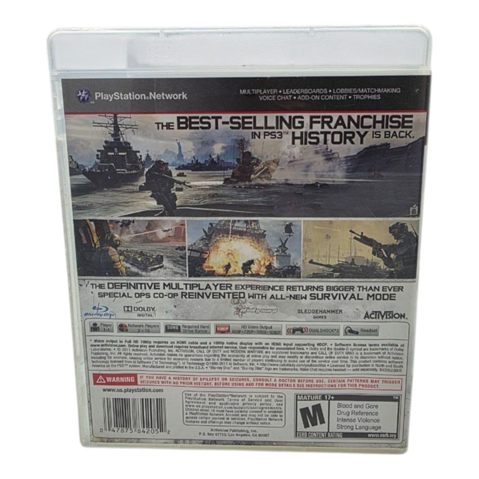 Call of Duty Modern Warfare 3 PS3 Game Tested 2011