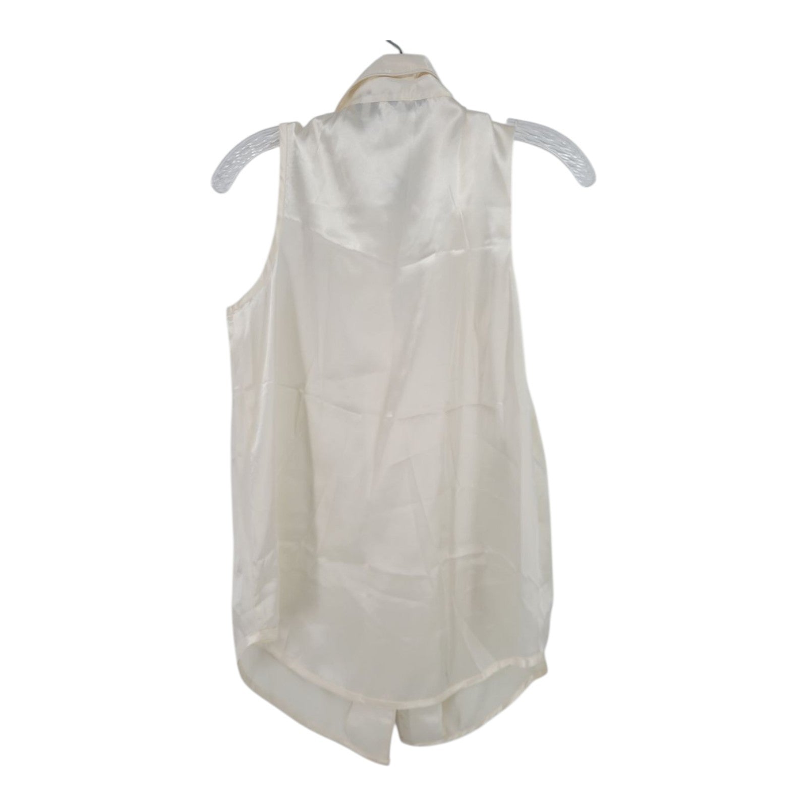 NY&Co Intimates Women's Ivory Satin Sleepwear Set Top & Shorts Sleeveless Size S