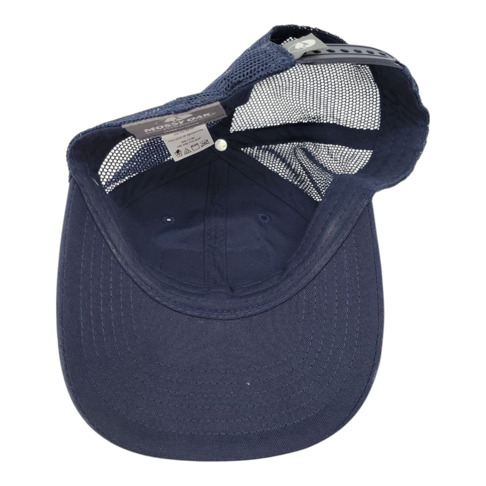 Mossy Oak by Colosseum Navy Blue Mesh Trucker Snapback Hat One Size