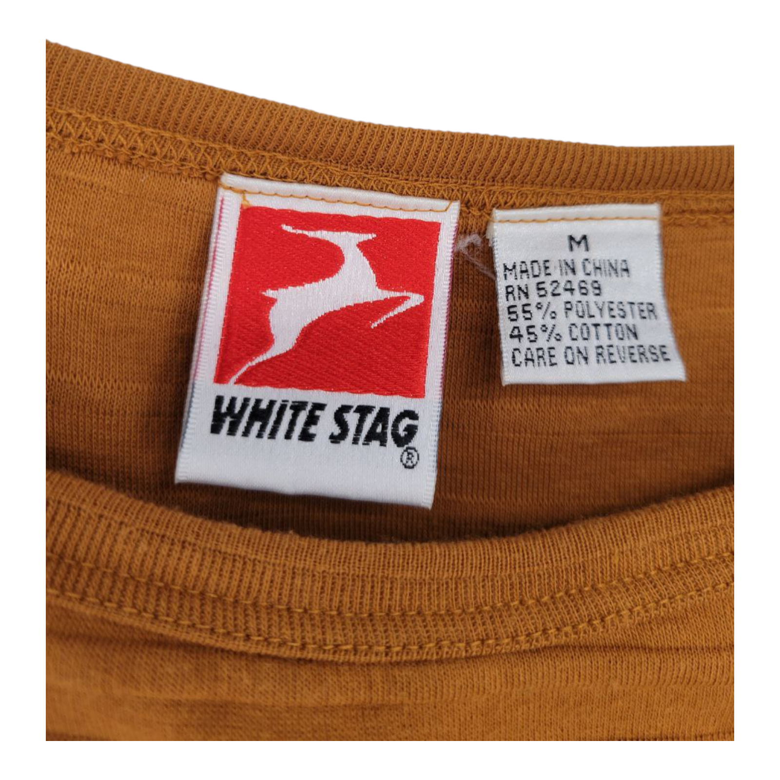 White Stag Ribbed Pullover Sweater Mustard Yellow Long Sleeves Womens Size M